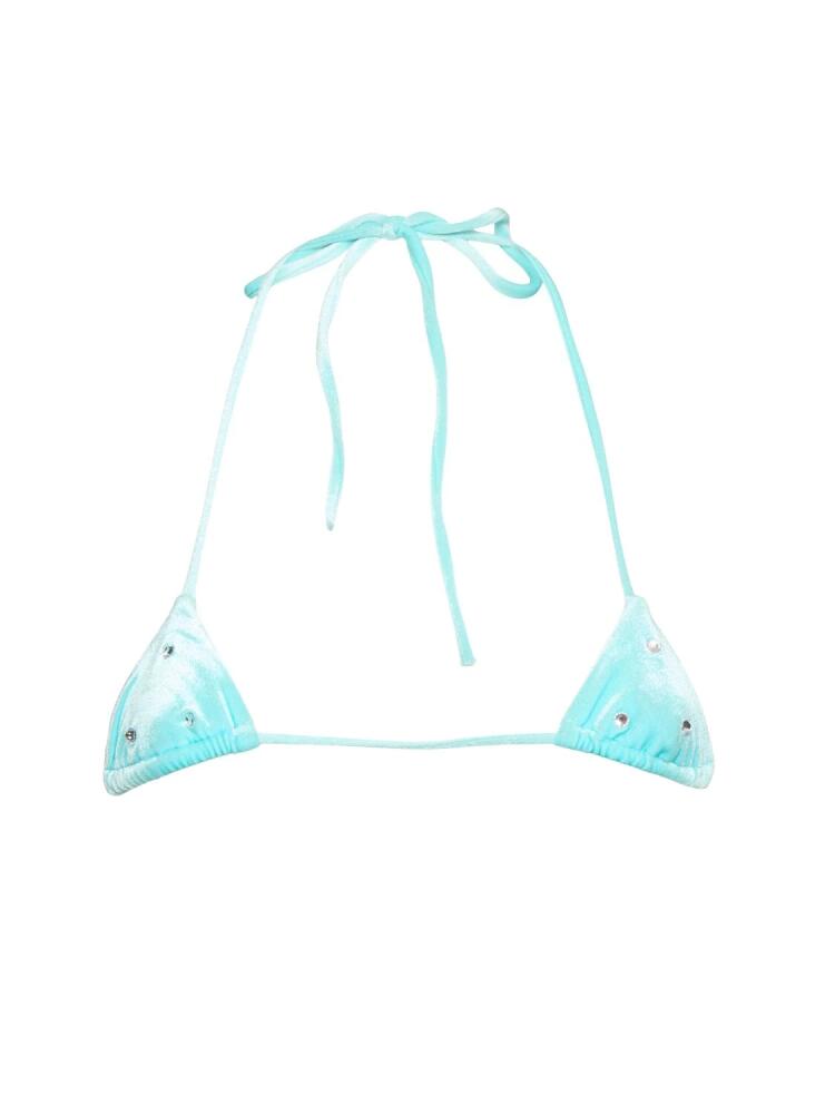 DSQUARED2 Embellished Chenille Triangle Bikini Top Cover