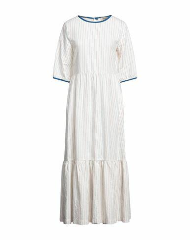 Alessia Santi Woman Maxi dress Ivory Cotton, Linen, Polyamide Cover