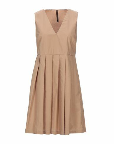 Manila Grace Woman Mini dress Camel Cotton Cover