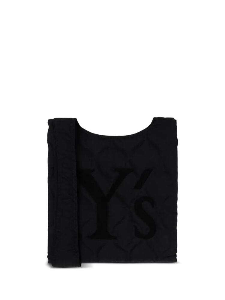 Y's logo padded two-way shoulder bag - Black Cover