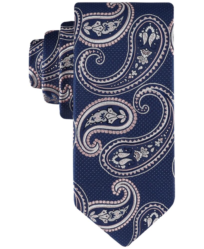 Tommy Hilfiger Men's Paisley Tie - Navy/pink Cover