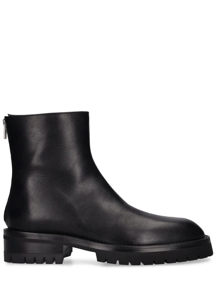 ANN DEMEULEMEESTER Drees Leather Ankle Boots Cover