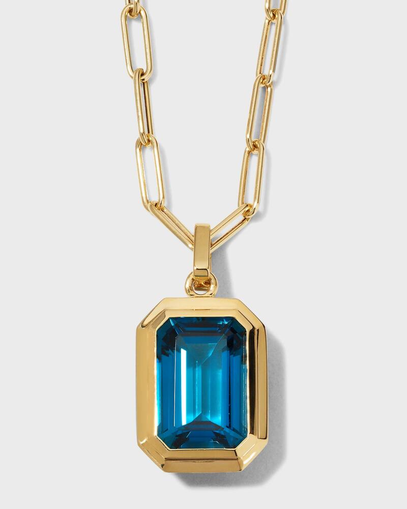 Goshwara 18K Manhattan London Blue Topaz Pendant Necklace Cover