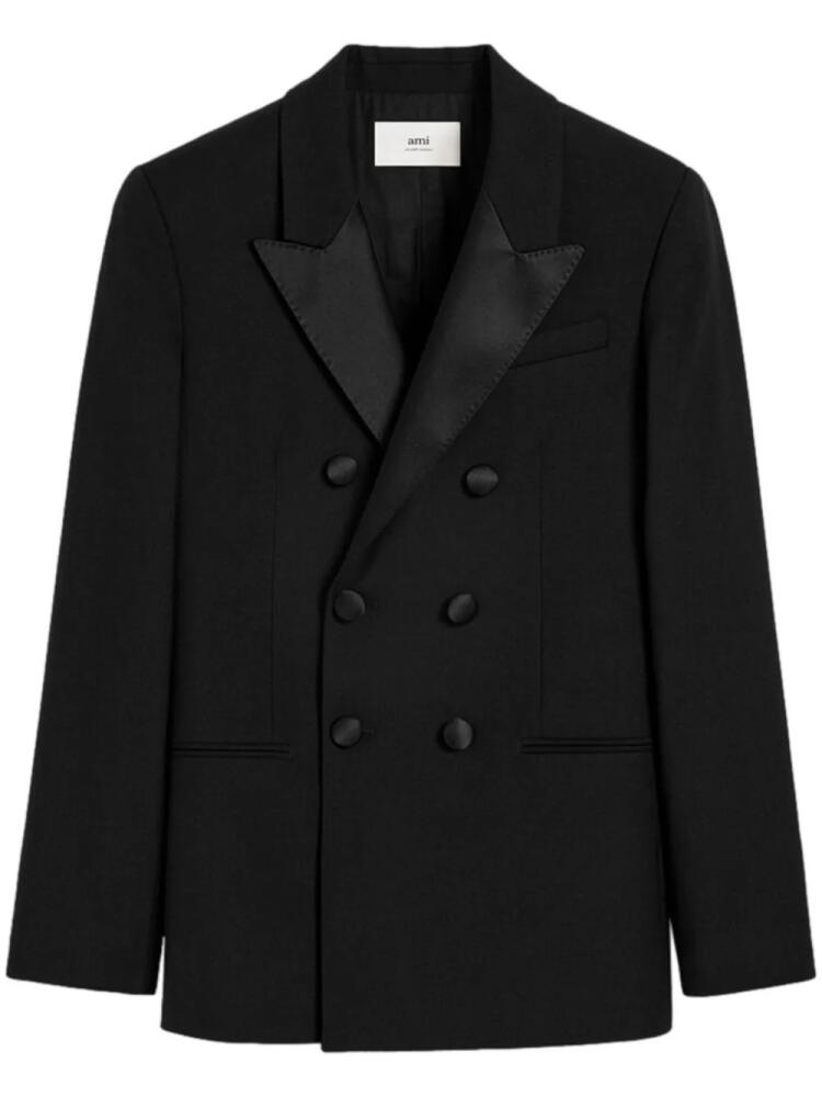 AMI Paris double-breasted wool blazer - Black Cover