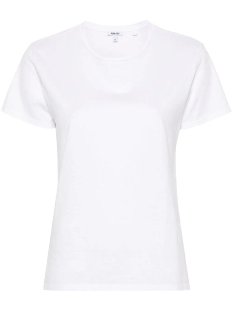 ASPESI mélange cotton T-shirt - White Cover