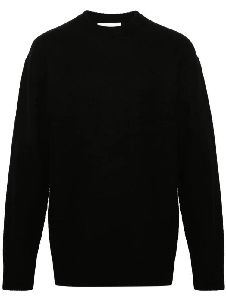 Jil Sander crew-neck boiled wool jumper - Black Cover