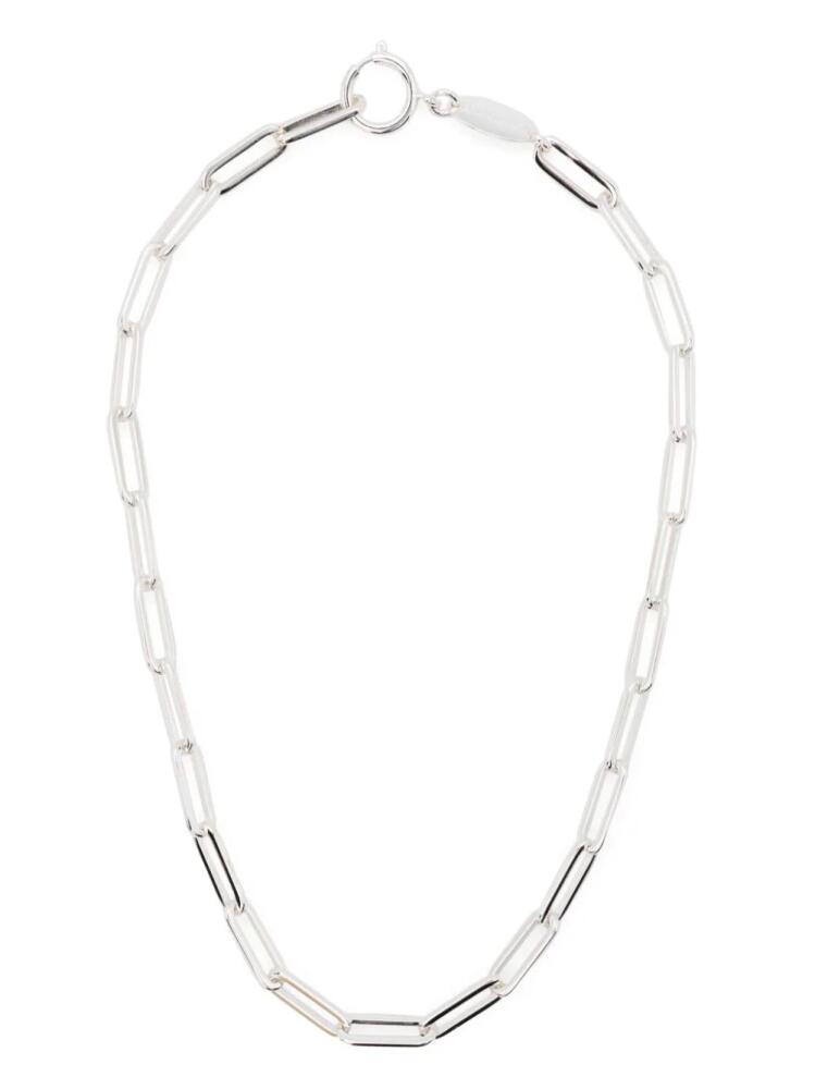 Federica Tosi polished-effect cable-knit necklace - Silver Cover