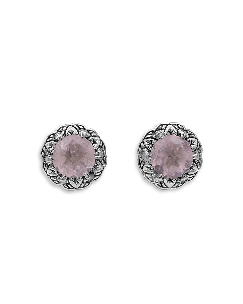 Stephen Dweck Sterling Silver Garden of Stephen Rose Quartz Stud Earrings Cover