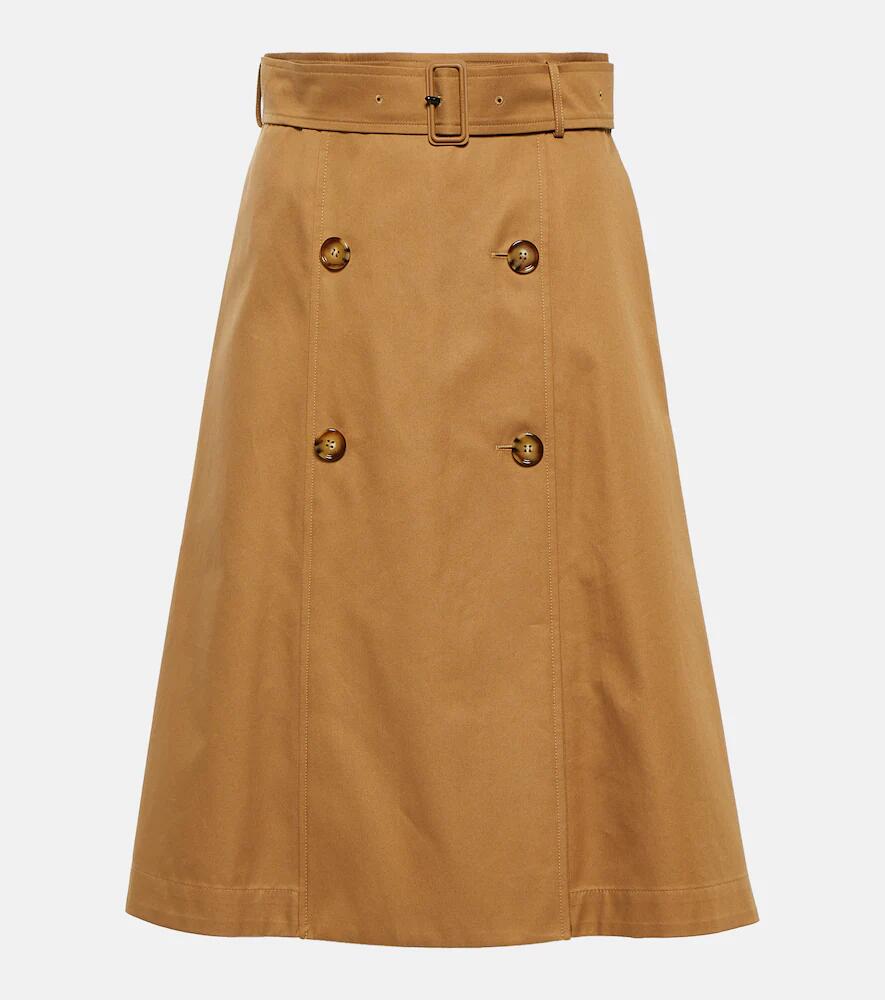 Burberry A-line cotton midi skirt Cover