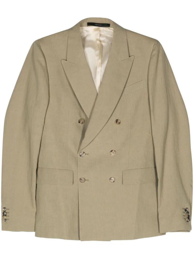 Paul Smith double-breasted linen blazer - Green Cover