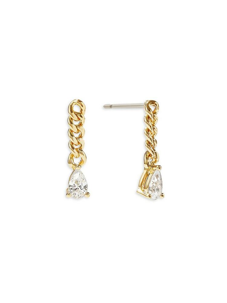 Ana Luisa Women's Kaya 14K Goldplated & Cubic Zirconia Drop Earrings Cover