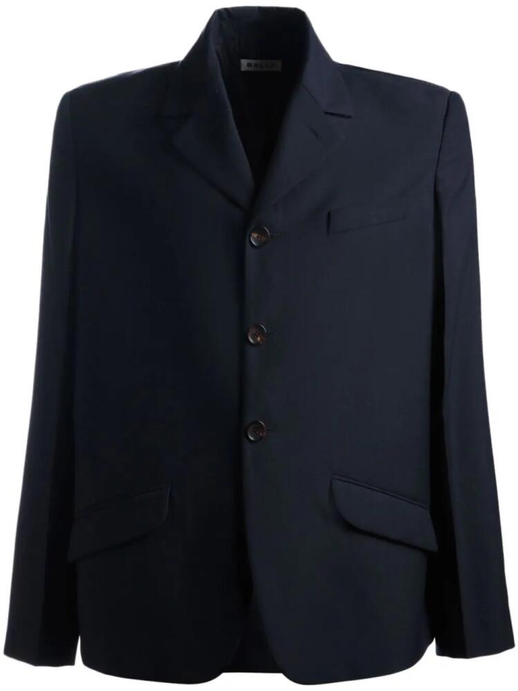 Bally single-breasted twill blazer - Blue Cover