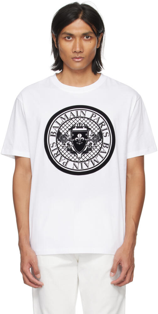 Balmain White Coin T-Shirt Cover