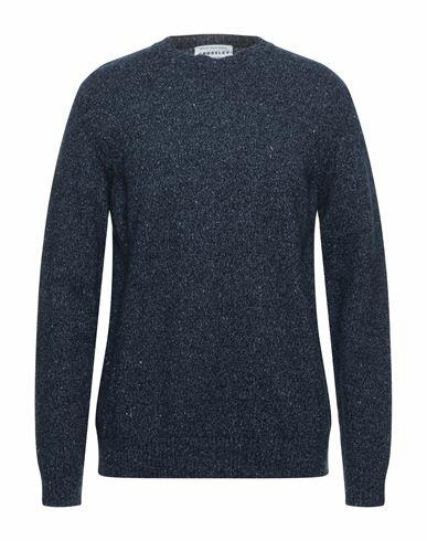 Crossley Man Sweater Midnight blue Cotton, Cashmere Cover