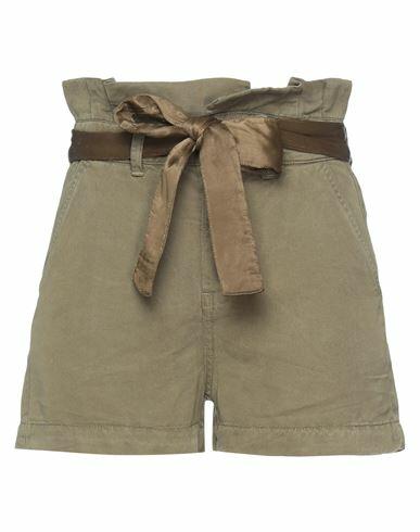 Guess Woman Shorts & Bermuda Shorts Military green Lyocell, Viscose Cover