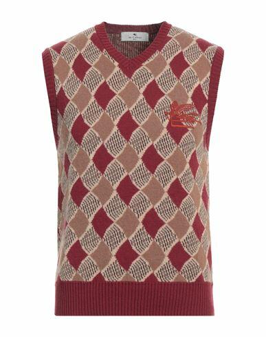 Etro Man Sweater Burgundy Wool Cover