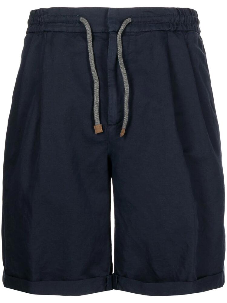 Brunello Cucinelli drawstring chino shorts - Blue Cover