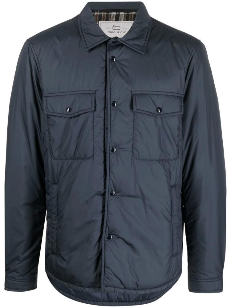 Woolrich button-up overshirt jacket - Blue Cover