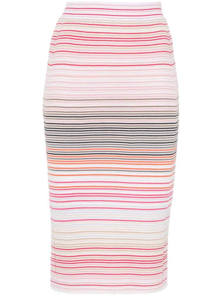 Missoni stripe-pattern midi pencil skirt - Pink Cover