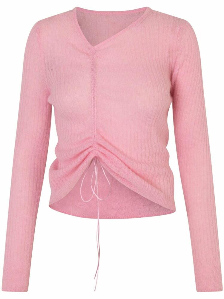 Cecilie Bahnsen Ussi ruched-detailing cardigan - Pink Cover