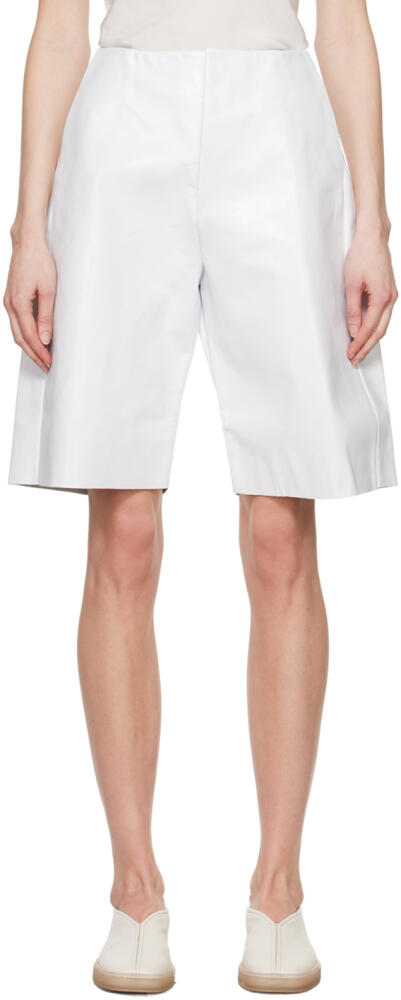 Gabriela Coll Garments White No.277 Leather Shorts Cover