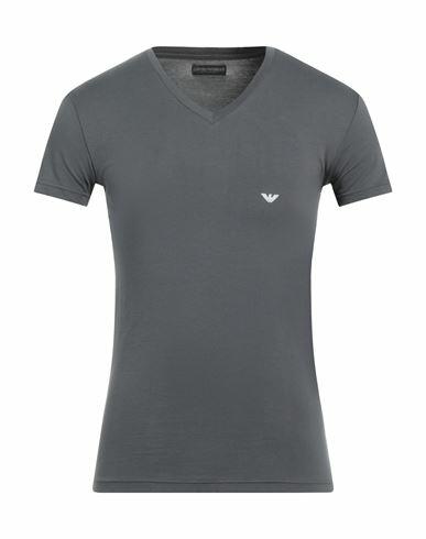 Emporio Armani Man Undershirt Grey Cotton, Elastane Cover