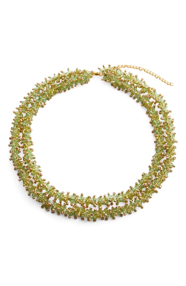 MANGO Beaded Crystal Necklace in Gold Cover