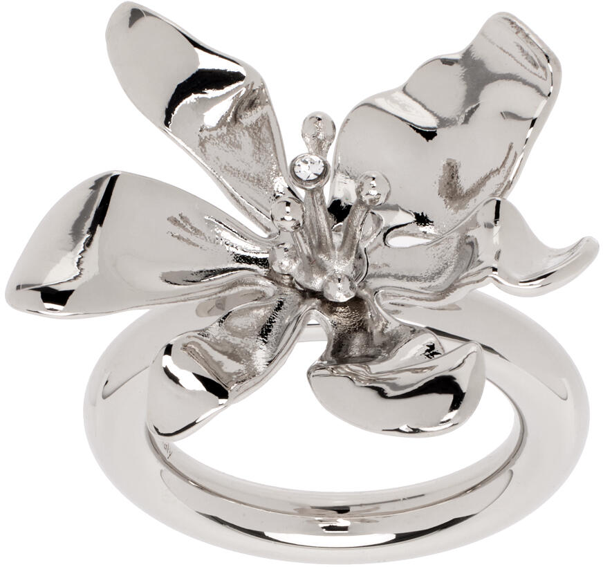 Acne Studios Silver Flower Ring Cover