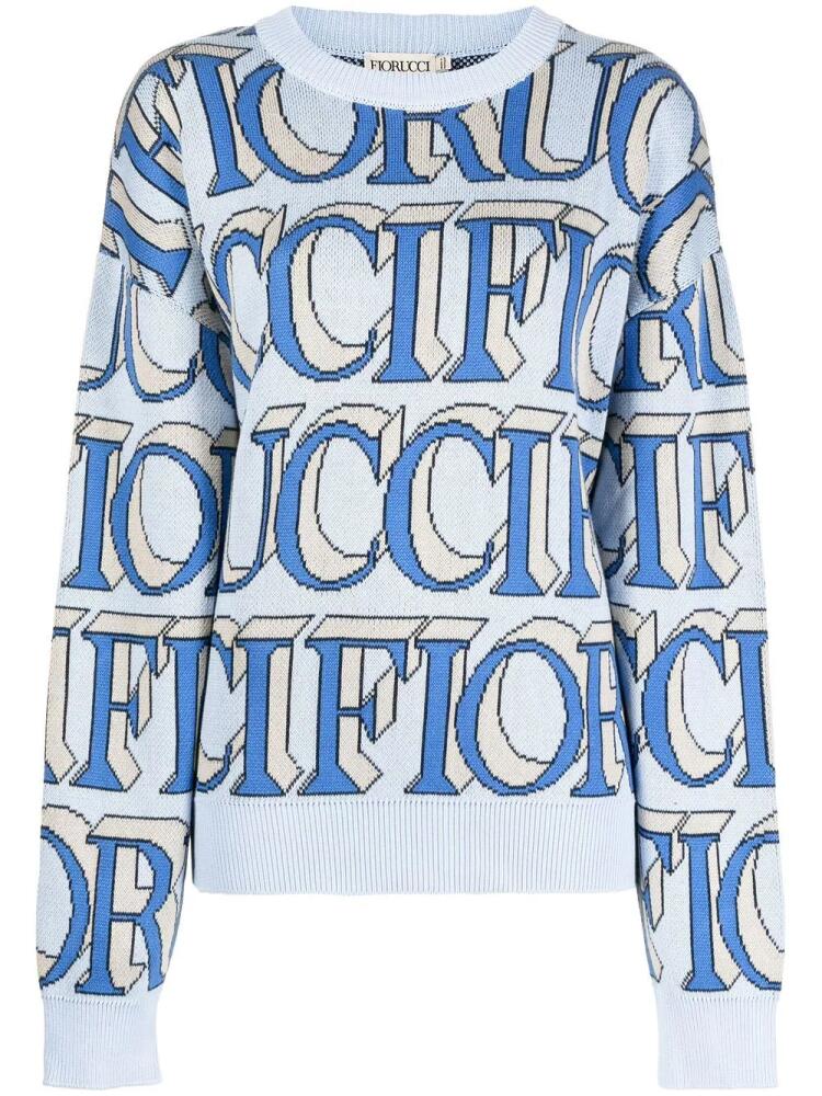 Fiorucci logo-knitted jumper - Blue Cover