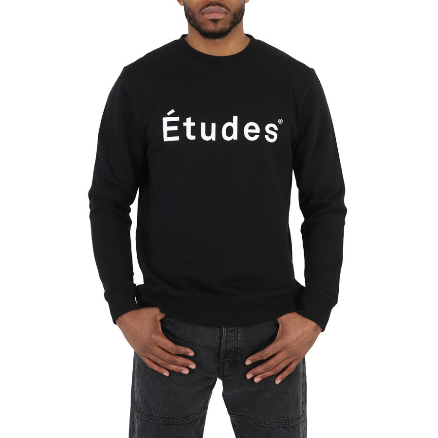 Etudes Black Logo Print Organic Cotton Sweatshirt Cover