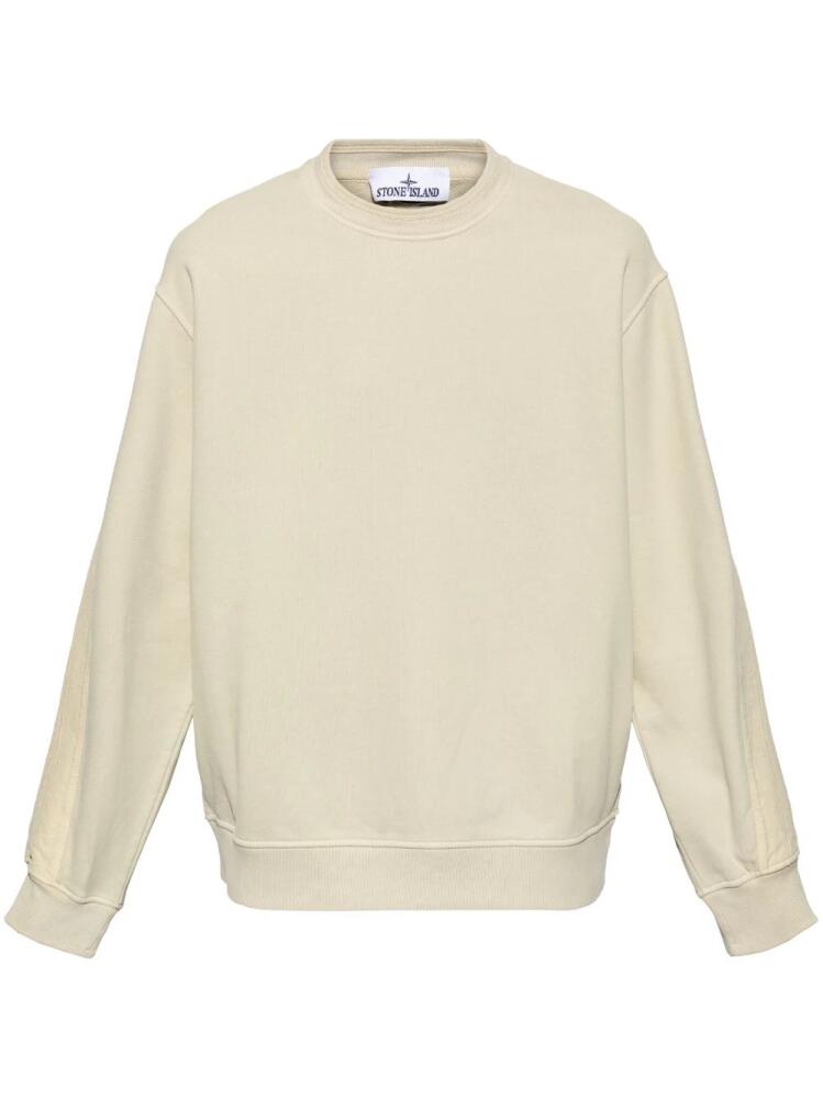 Stone Island logo-embroidered sweatshirt - Neutrals Cover