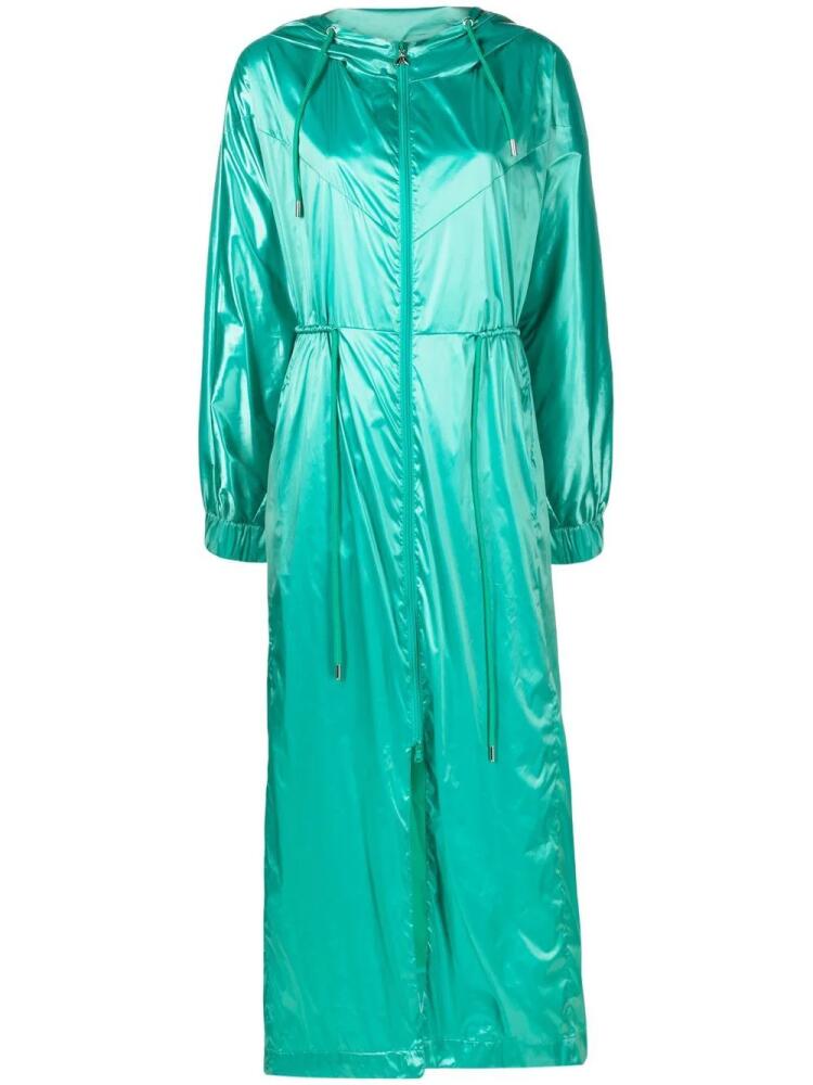 Patrizia Pepe long hooded raincoat - Green Cover