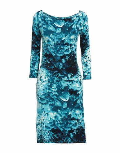 Samantha Sung Woman Mini dress Blue Viscose, Elastane Cover