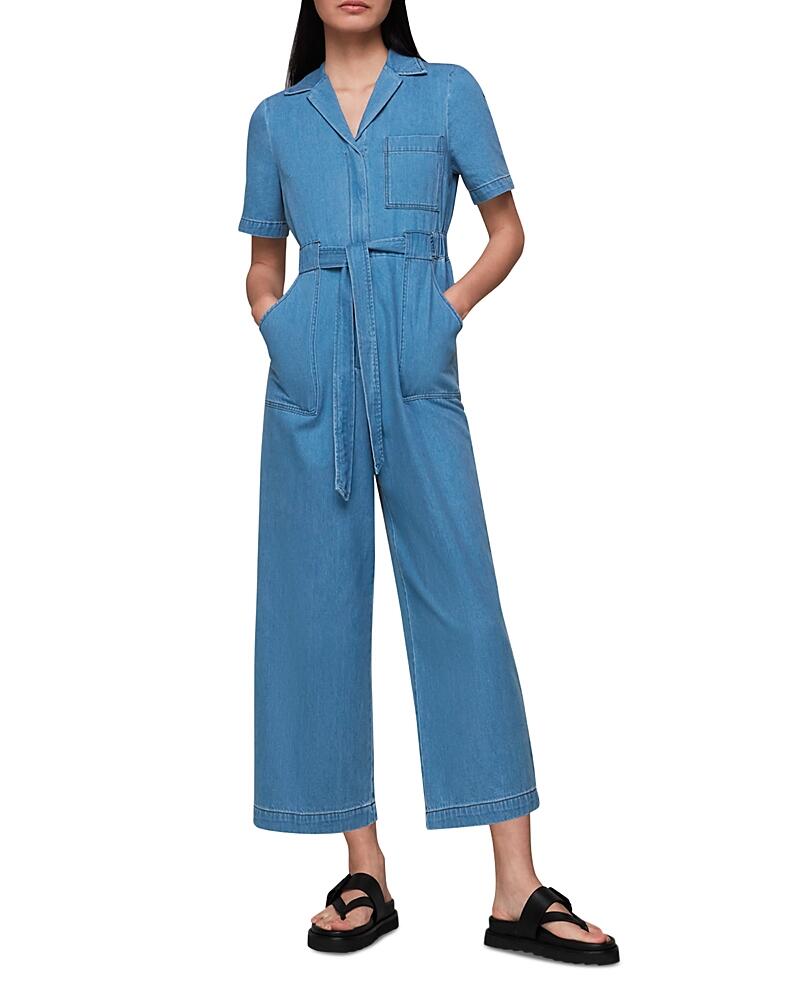 Whistles Denim Belted Jumpsuit Cover