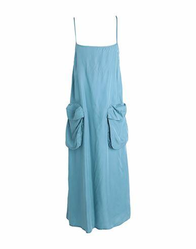 Sunnei Woman Maxi dress Pastel blue Cupro, Viscose Cover