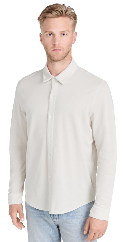 Vince Pique Button Down Shirt Morning Haze Cover