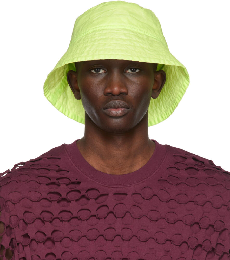 Dries Van Noten Green Nylon Bucket Hat Cover