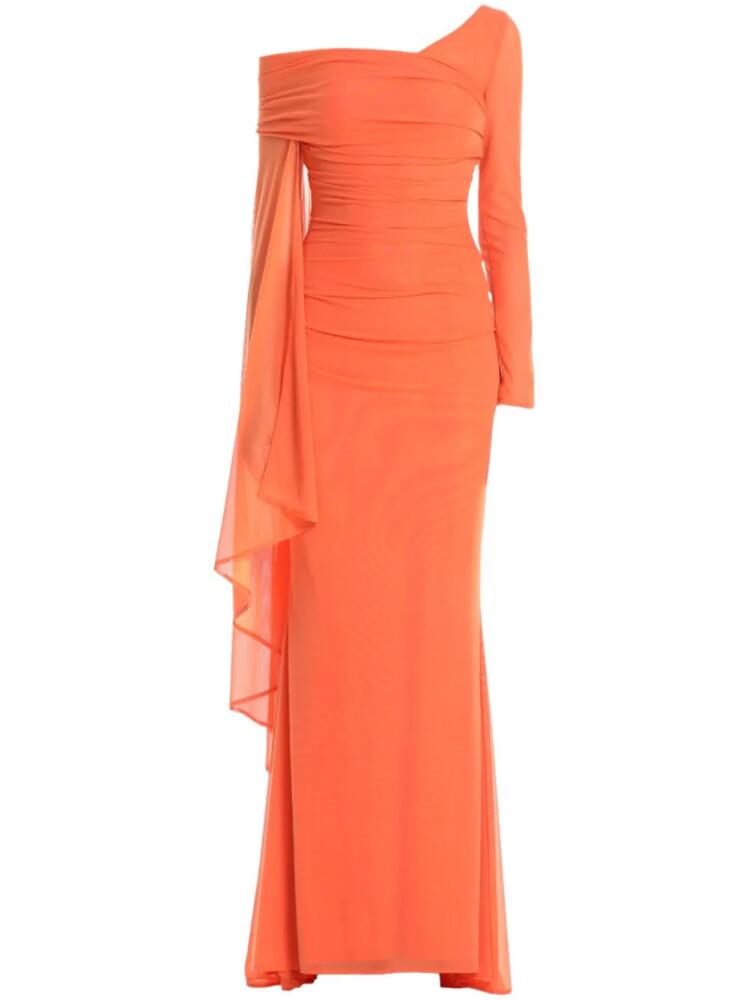 Talbot Runhof asymmetric metallic gown - Orange Cover