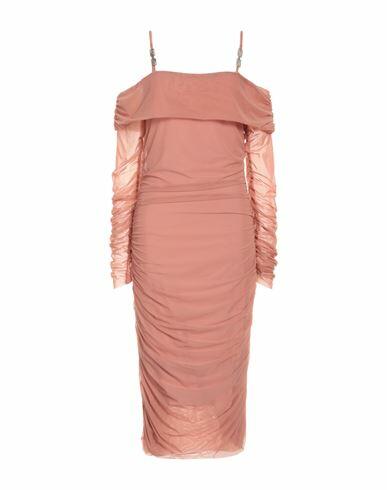 Gaëlle Paris Woman Midi dress Pastel pink Polyester, Elastane Cover