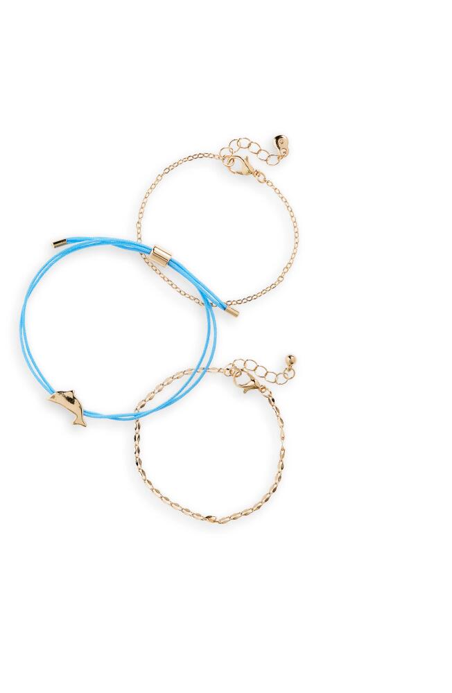 BP. Set of 3 Bracelets in Gold- Blue Cover