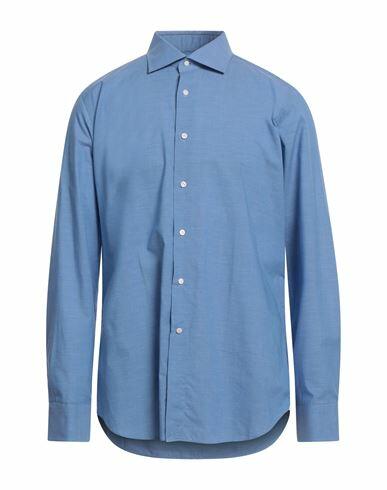 Bagutta Man Shirt Blue Cotton Cover