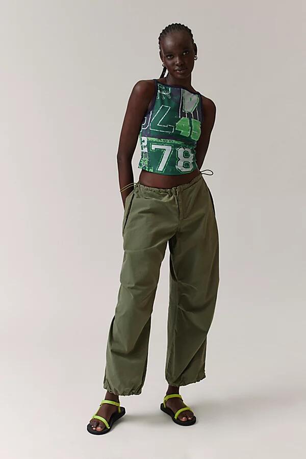 BDG Romy Boatneck Cropped Tank Top in Green Cover