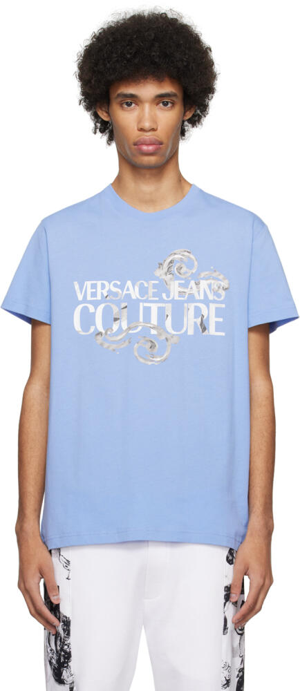 Versace Jeans Couture Blue Watercolor Couture T-Shirt Cover