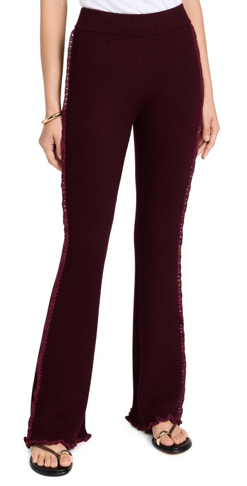 Sea Clare Thermal Knit Pants Burgundy Cover