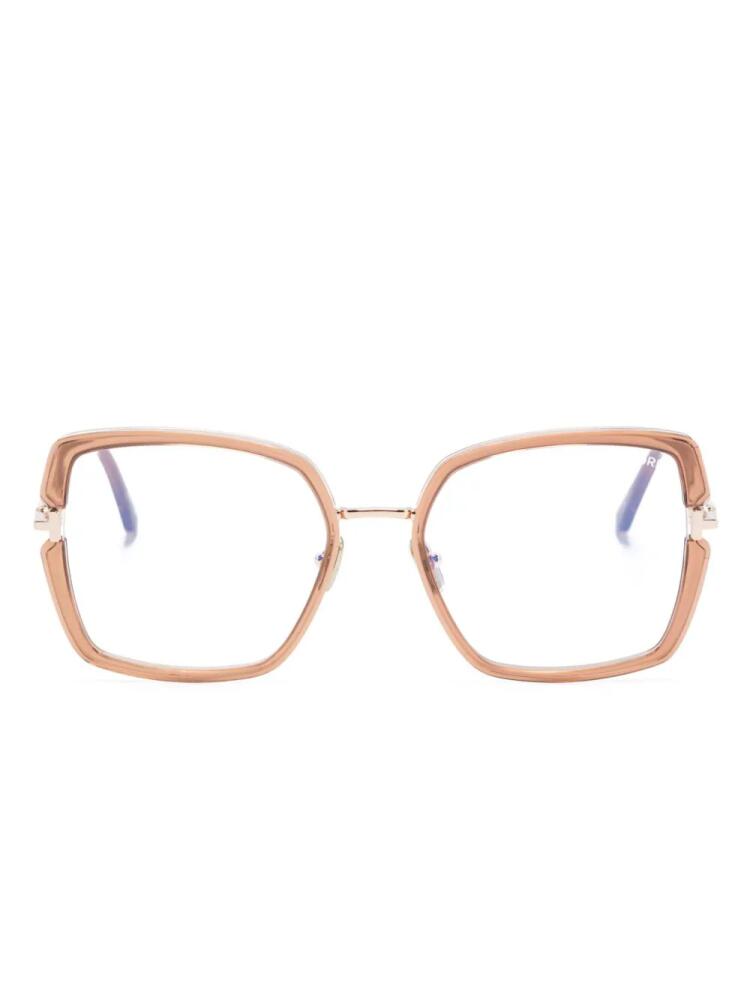 TOM FORD Eyewear FT5985B square-frame glasses - Neutrals Cover