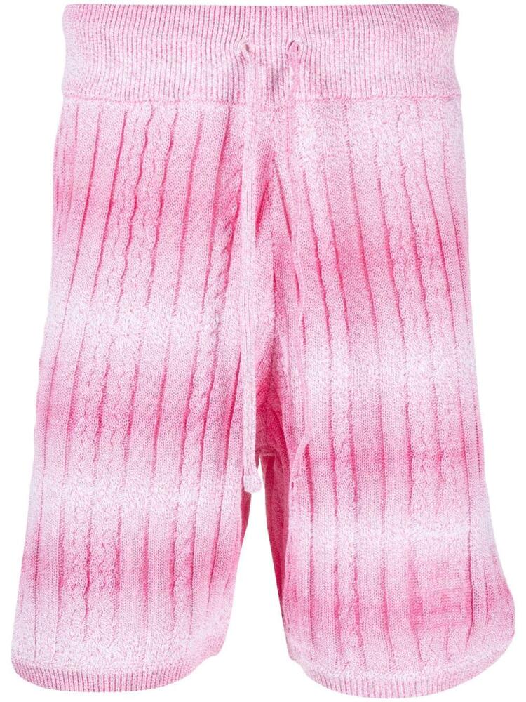 GCDS knitted degradé bermuda shorts - Pink Cover