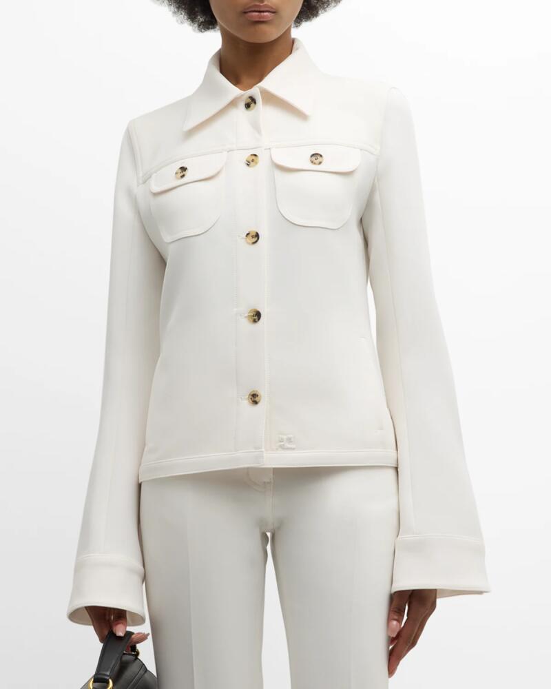 Courreges Flare-Sleeve Overshirt Trucker Jacket Cover