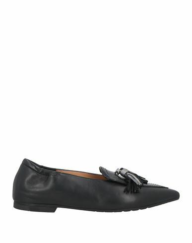 Mara Bini Woman Loafers Black Leather Cover