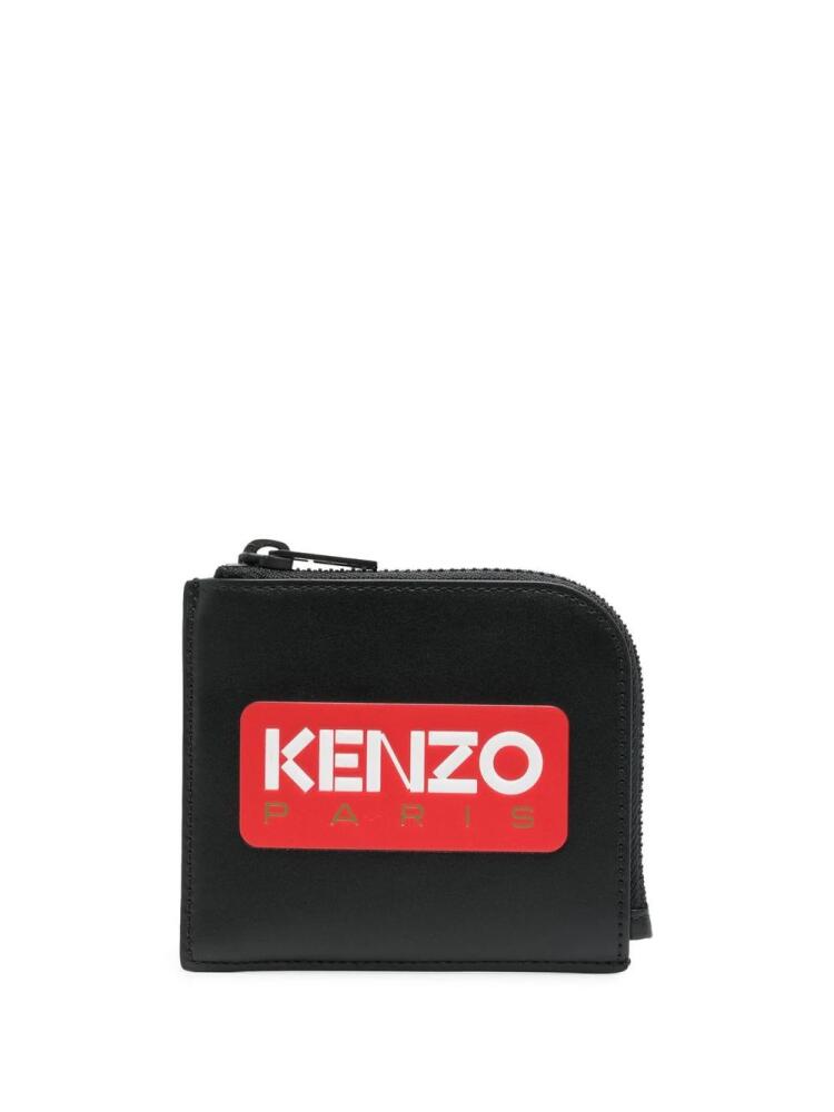 Kenzo logo-print leather wallet - Black Cover