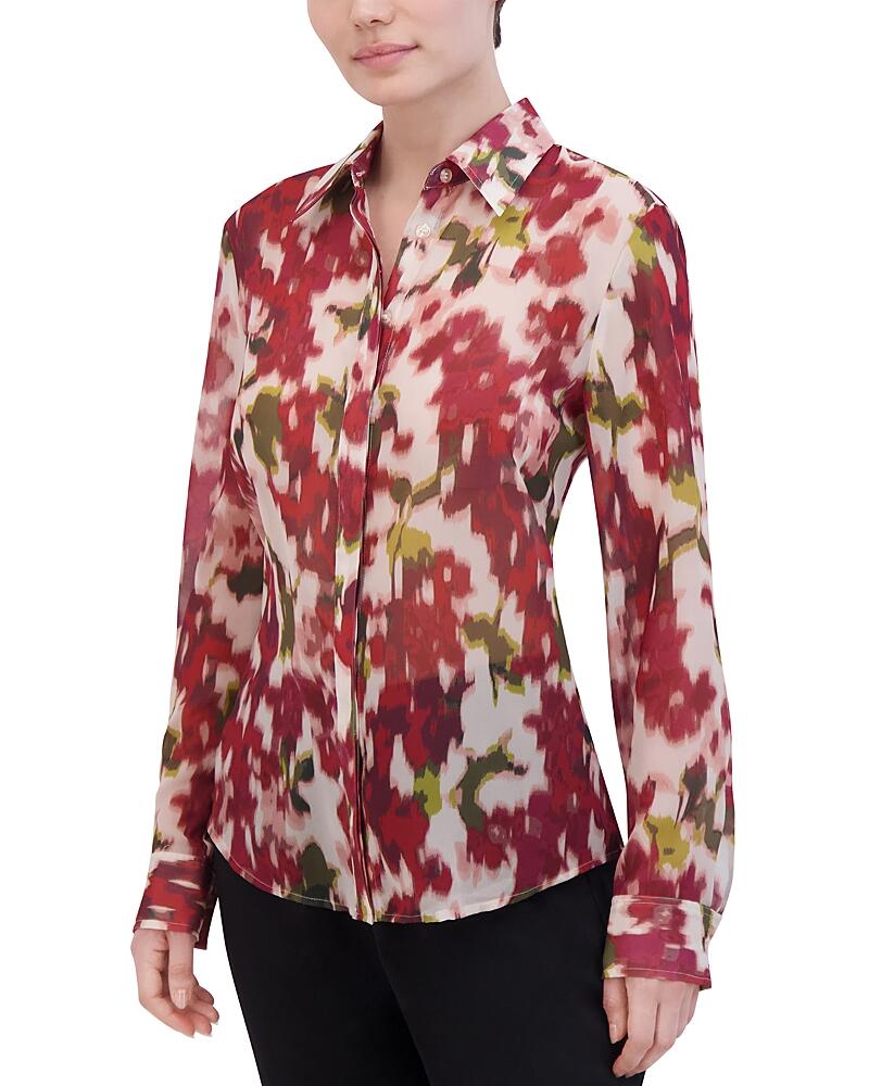 Bcbgmaxazria Printed Button Front Shirt Cover